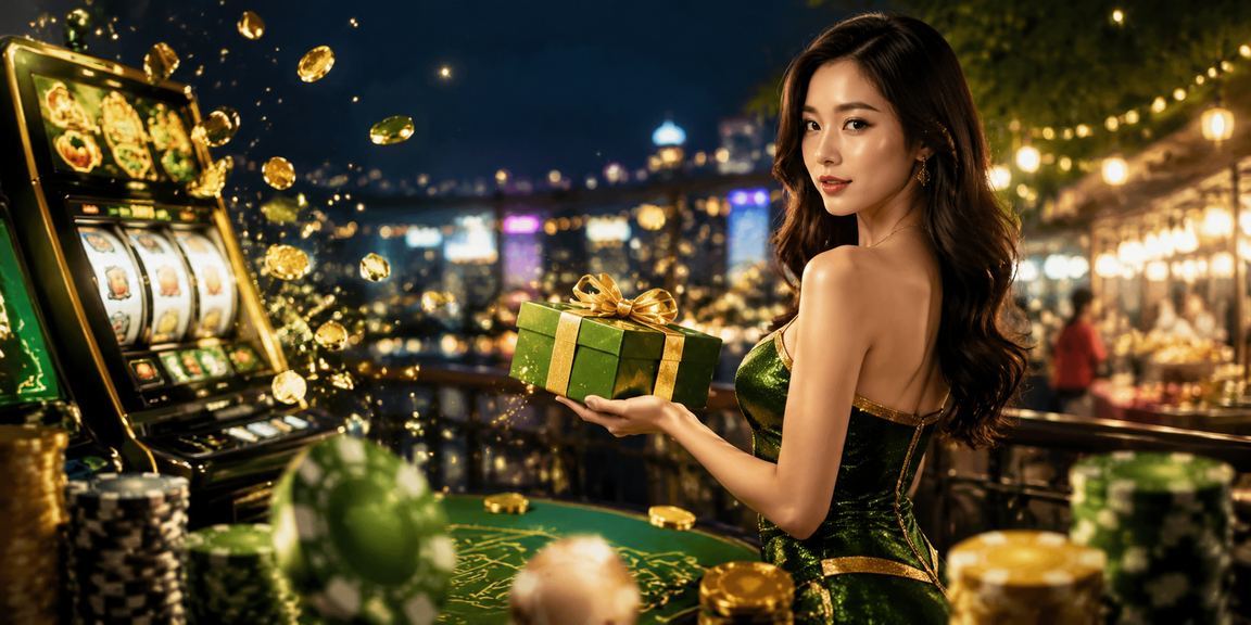 Người dùng tại khu chợ đêm Hà Nội chơi slot game trên điện thoại